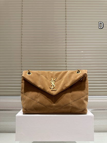 1:1 YSL Suede Loulou Puffer pillowcloud bag