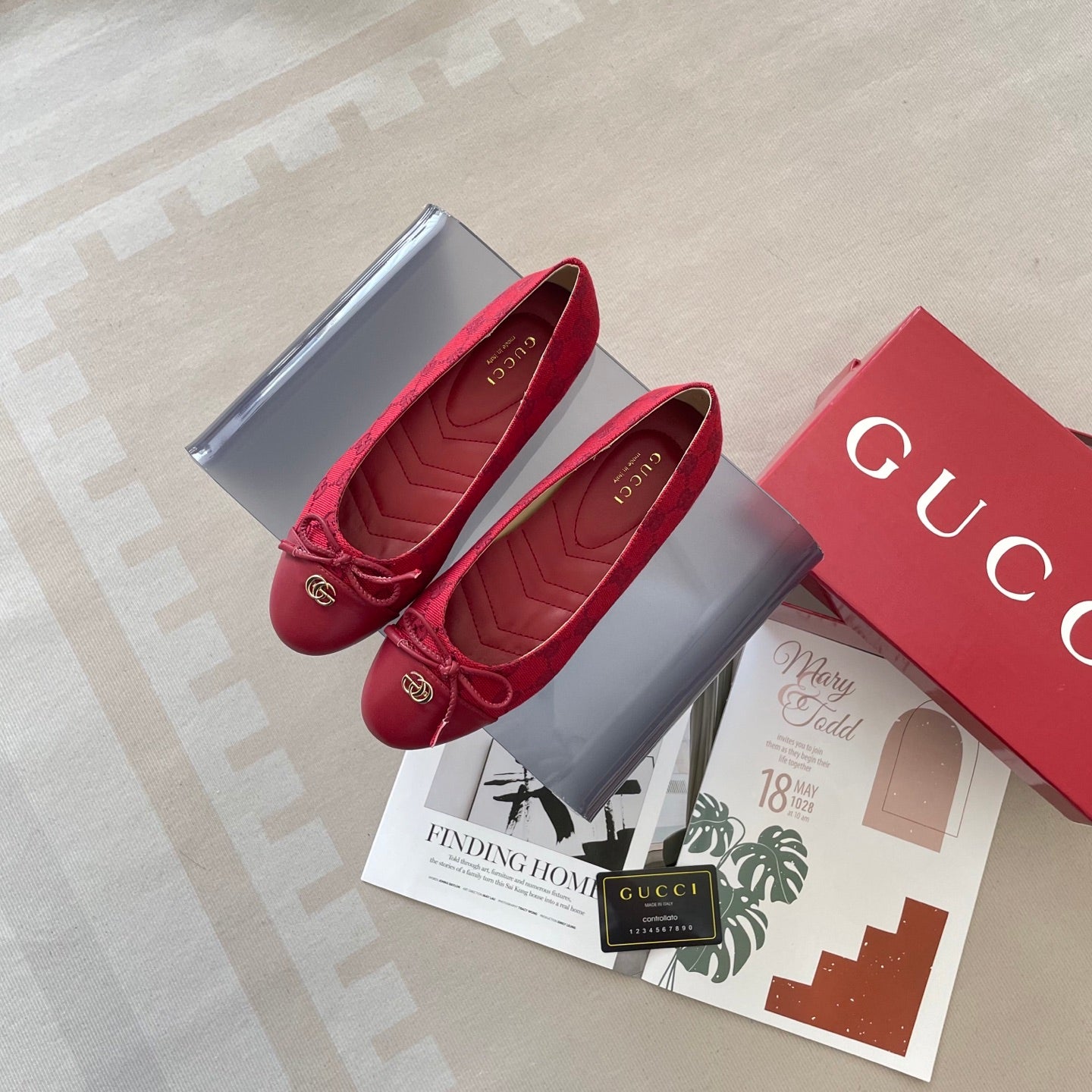 1:1 Gucci Double G Ballet Flats