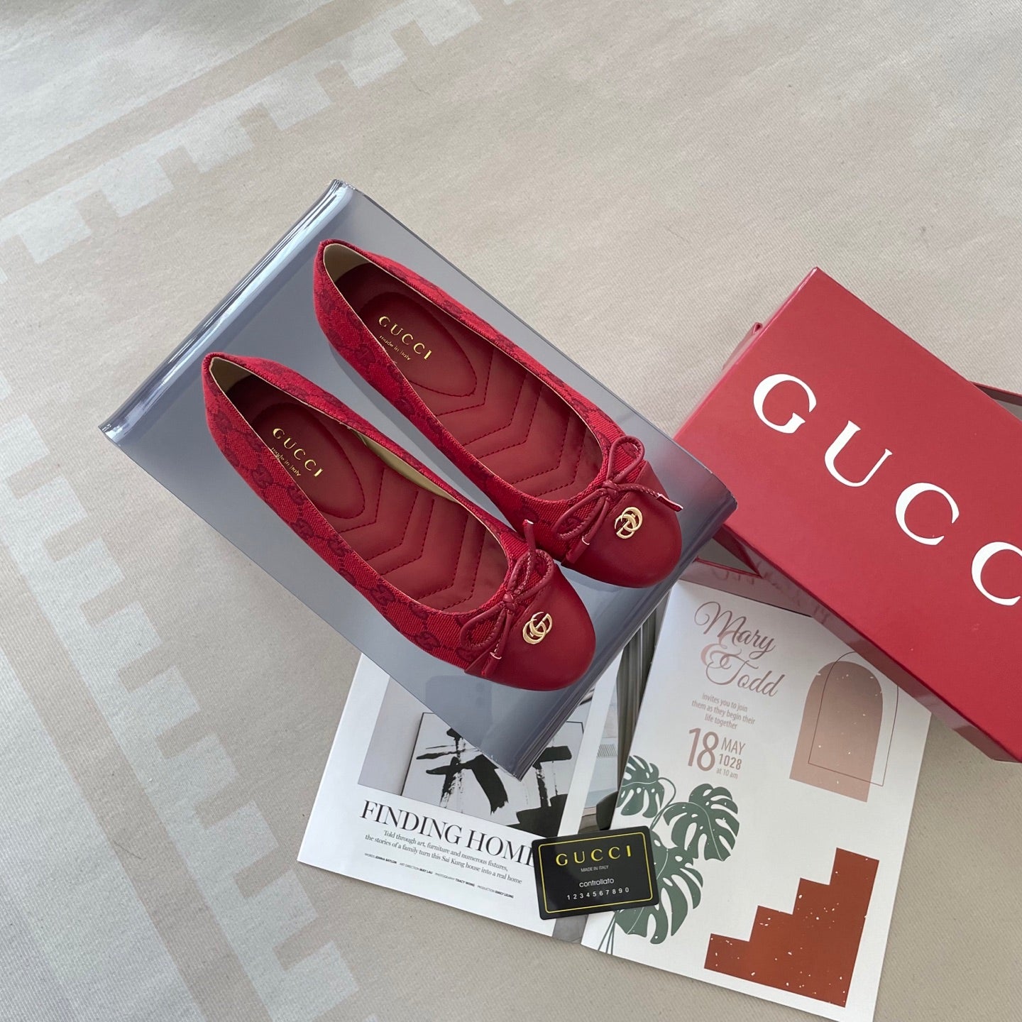 1:1 Gucci Double G Ballet Flats