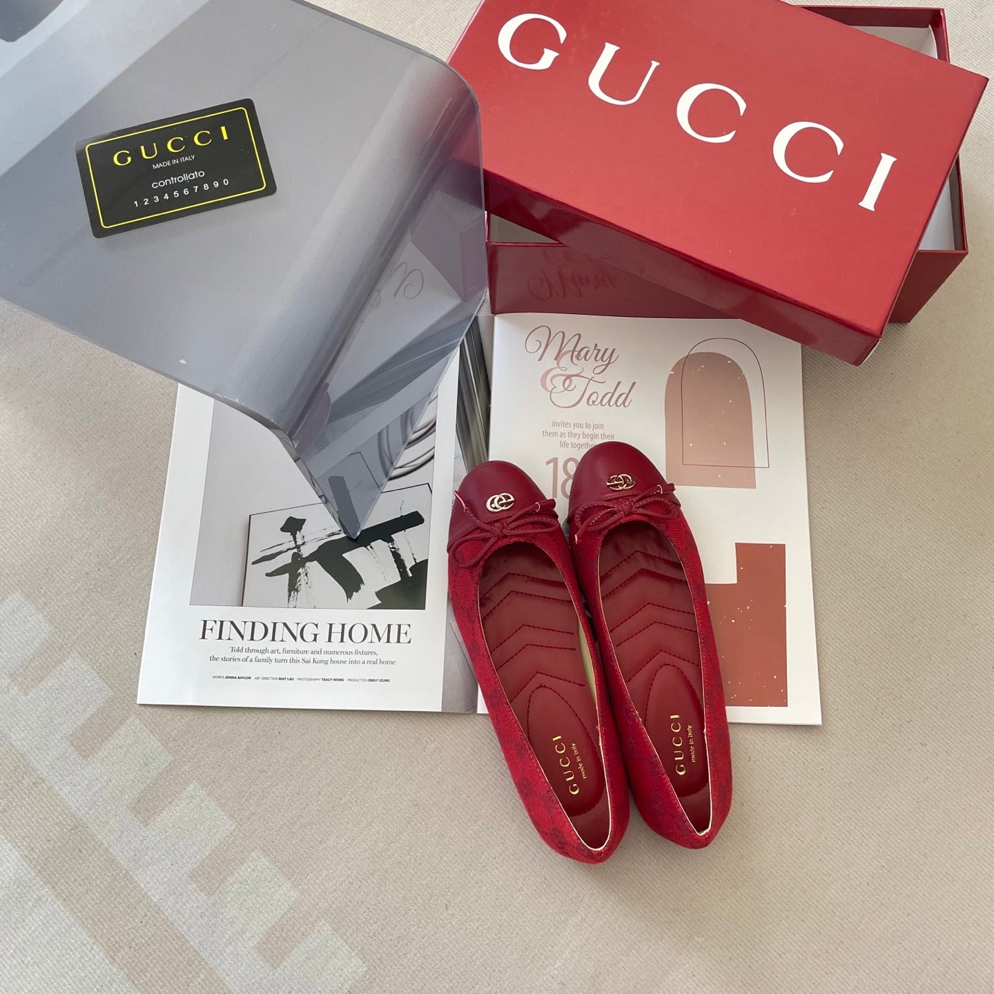 1:1 Gucci Double G Ballet Flats