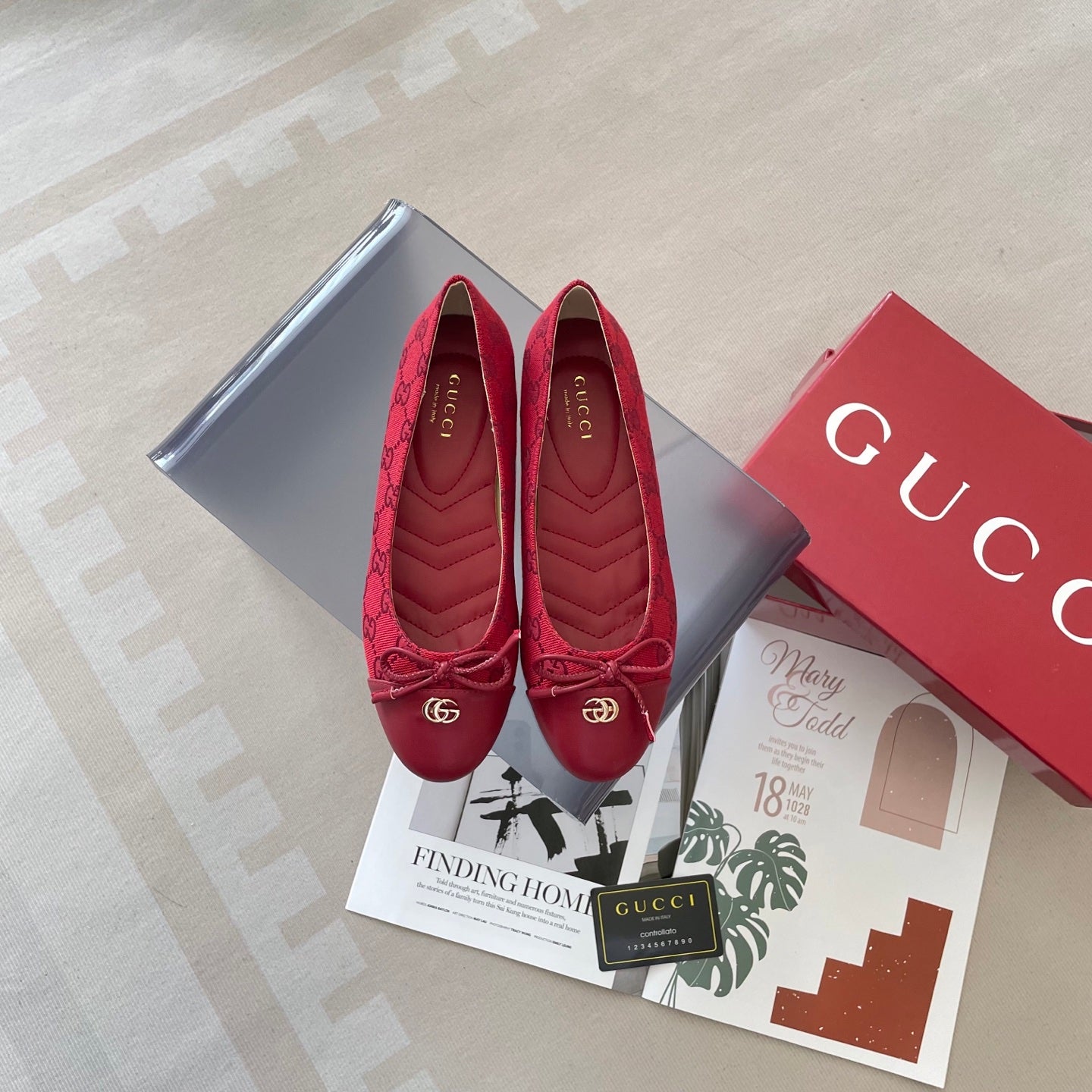 1:1 Gucci Double G Ballet Flats