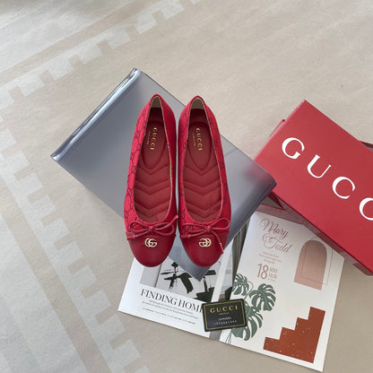 1:1 Gucci Double G Ballet Flats