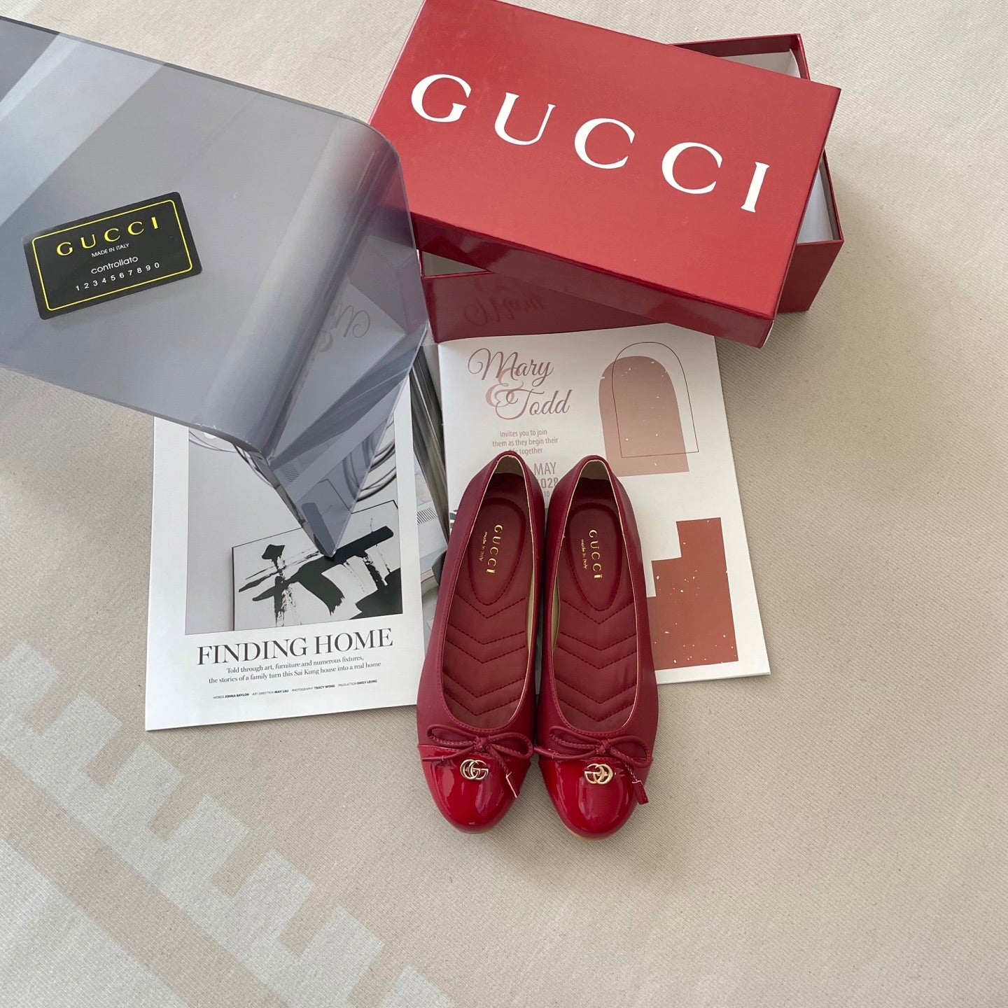 1:1 Gucci Double G Ballet Flats