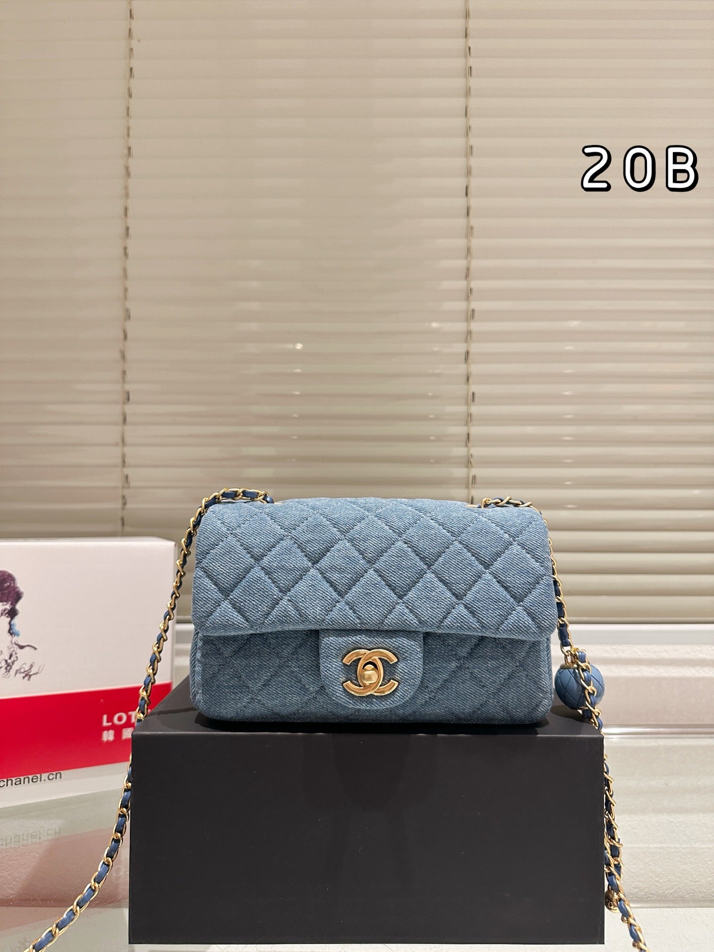 1:1 Chanel Denim Gold Ball Square Fat Edition