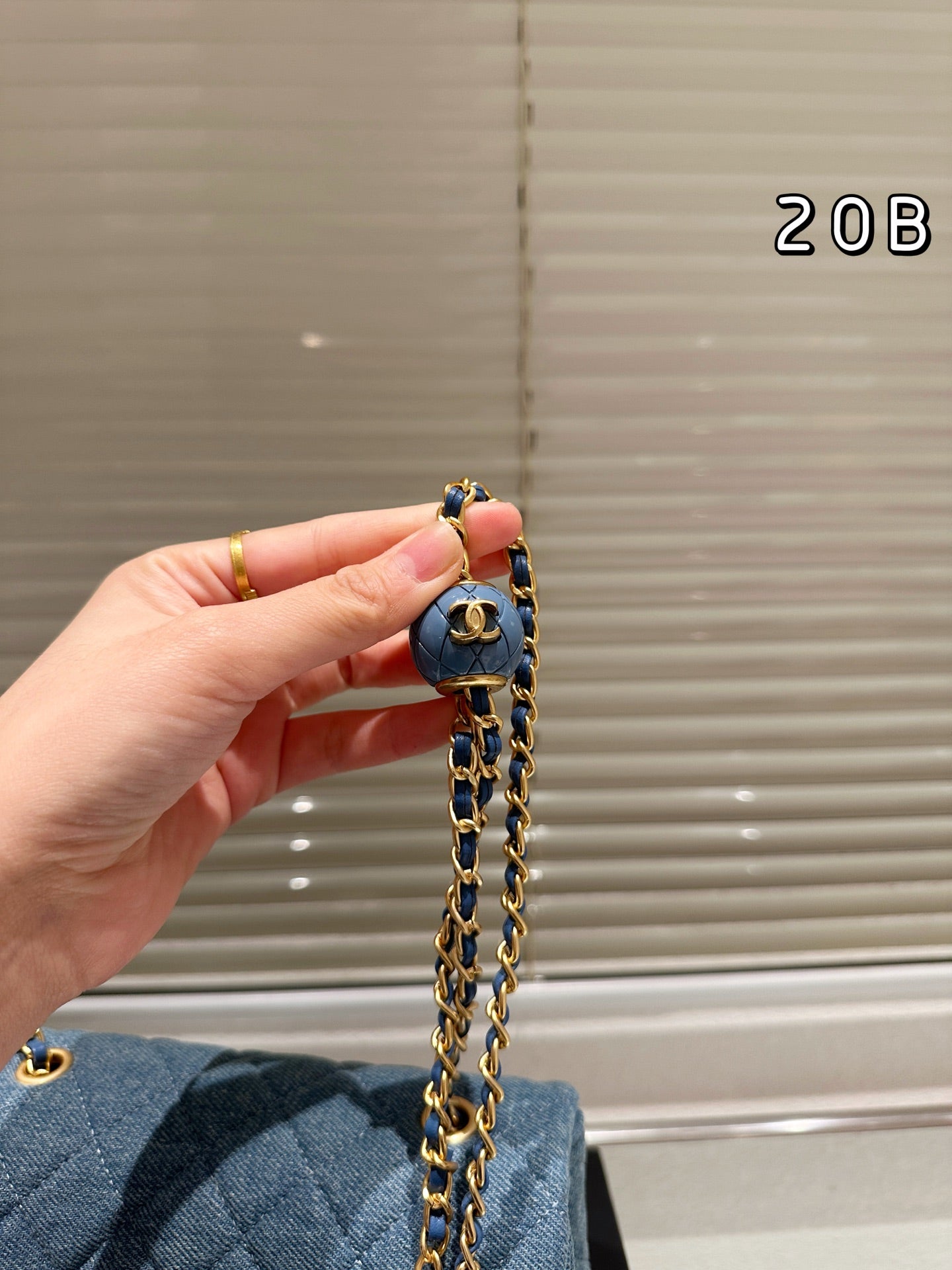 1:1 Chanel Denim Gold Ball Square Fat Edition