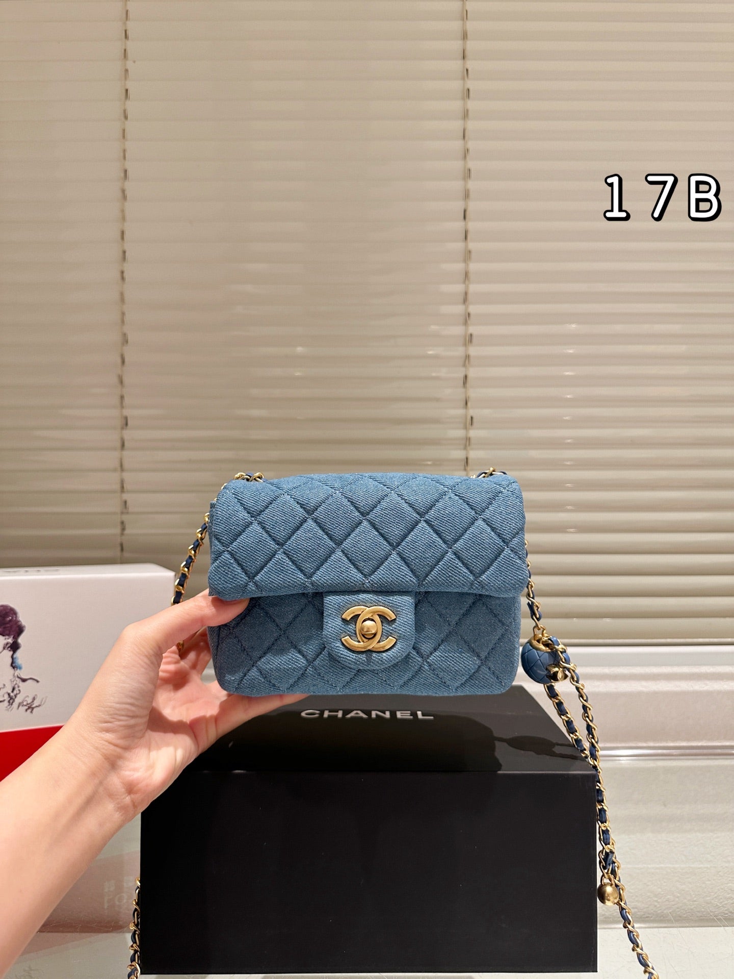 1:1 Chanel Denim Gold Ball Square Fat Edition