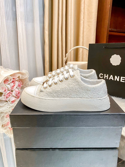 1:1 Chanel Woven Platform Sneakers