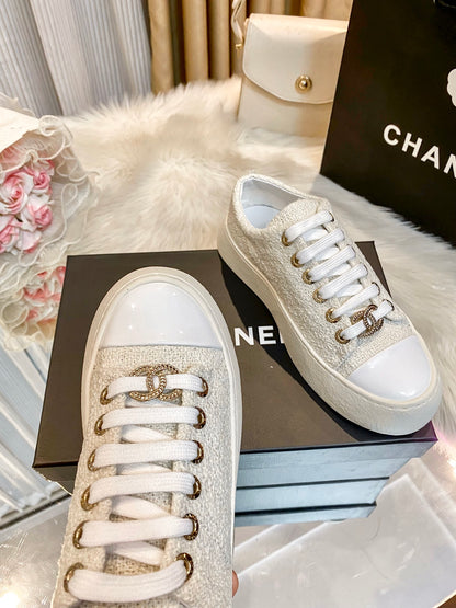 1:1 Chanel Woven Platform Sneakers