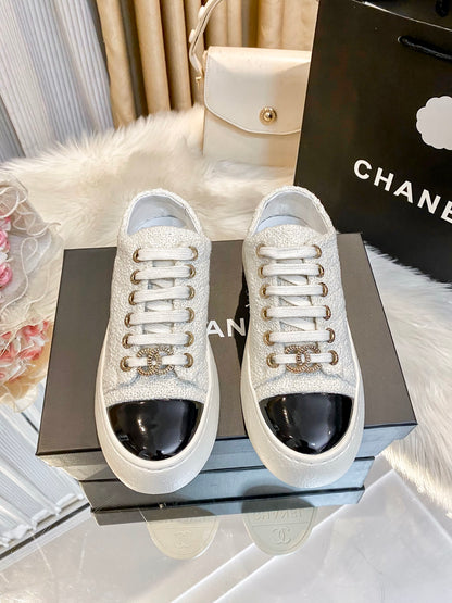 1:1 Chanel Woven Platform Sneakers