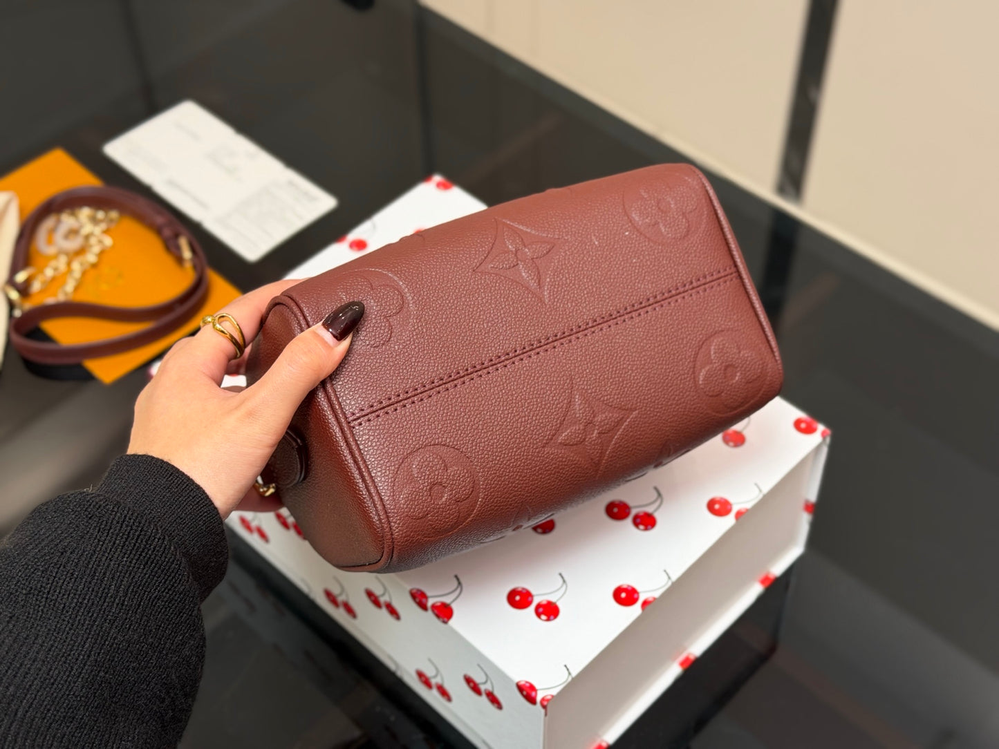 1:1 Louis vuitton Brown Embossed Monogram Speedy 20