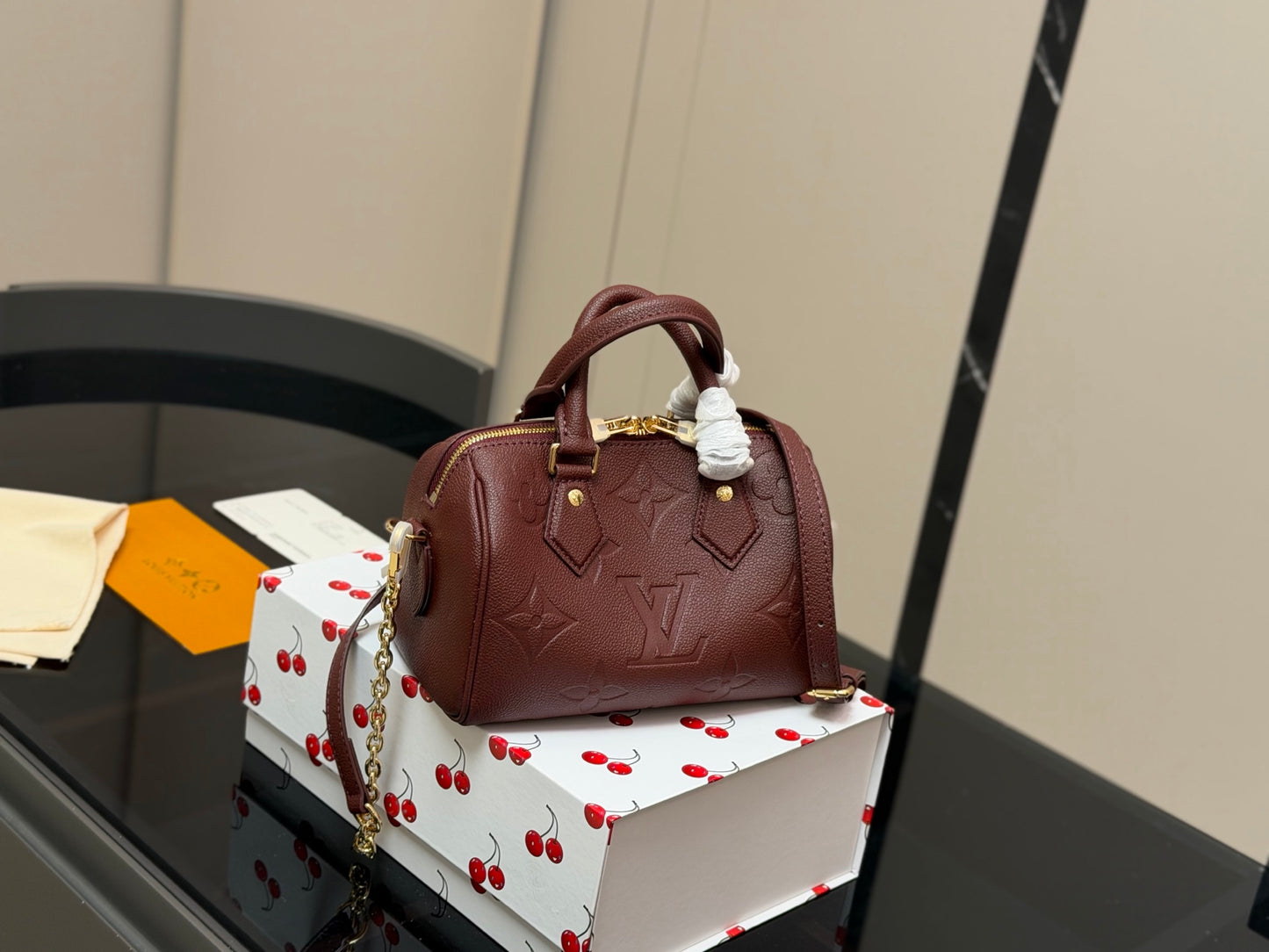 1:1 Louis vuitton Brown Embossed Monogram Speedy 20