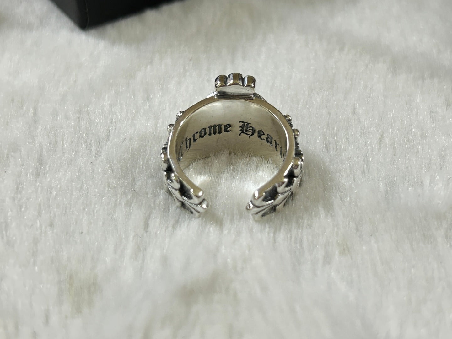 1:1 Chrome Hearts Crown Open Ring