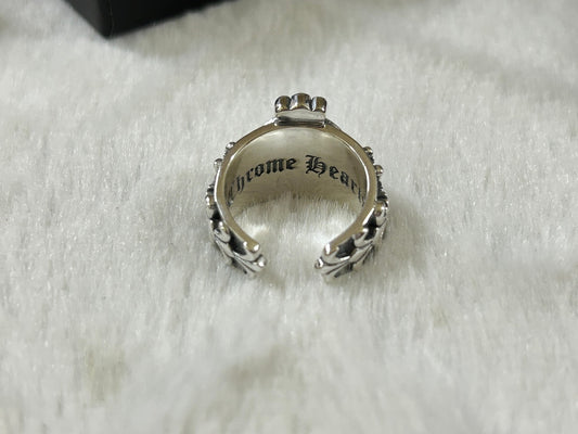 1:1 Chrome Hearts Crown Open Ring