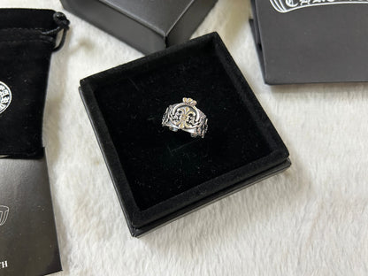 1:1 Chrome Hearts Crown Open Ring