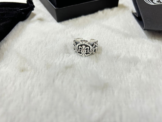 1:1 Chrome Hearts Crown Open Ring