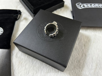 1:1 Chrome Hearts Crown Open Ring
