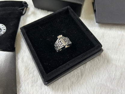 1:1 Chrome Hearts Crown Open Ring