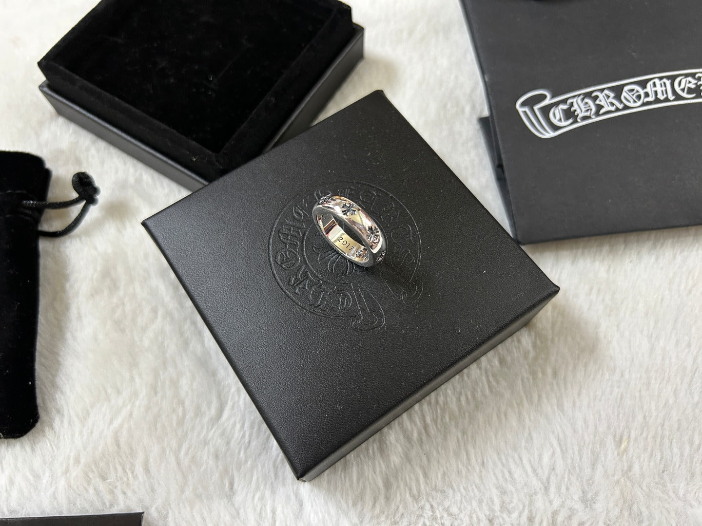 1:1 Chrome Hearts smooth cross flower Ring