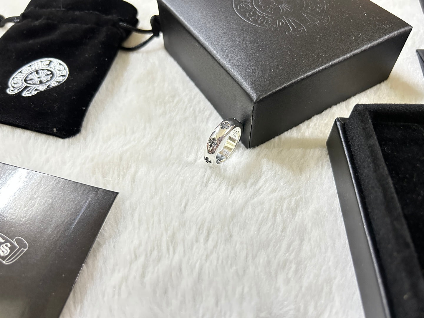 1:1 Chrome Hearts smooth cross flower Ring